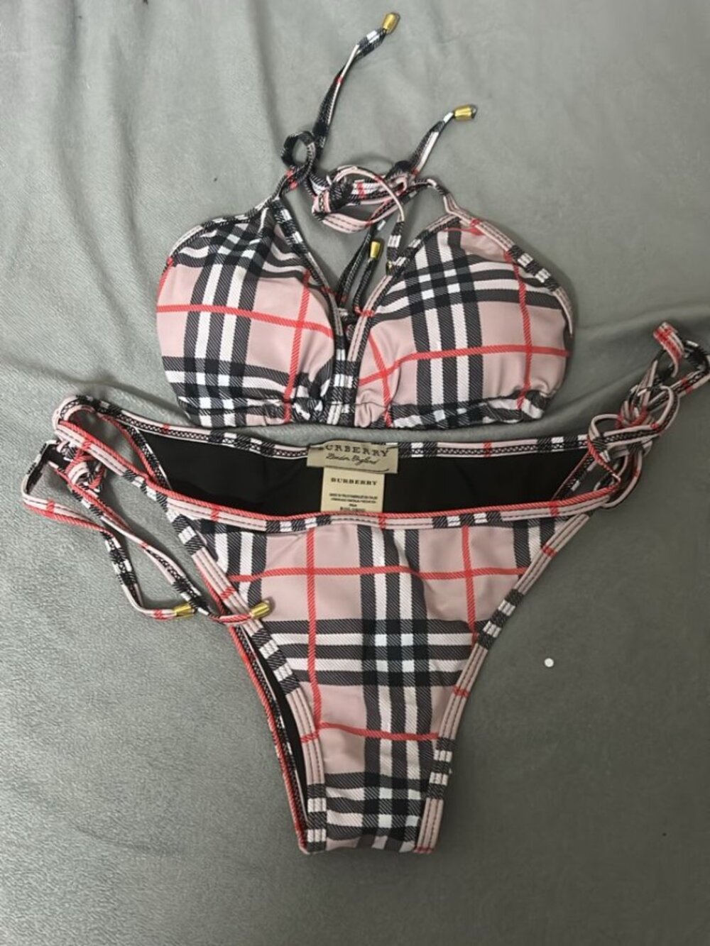 Tan Burberry Bikini - Picture 1 of 2